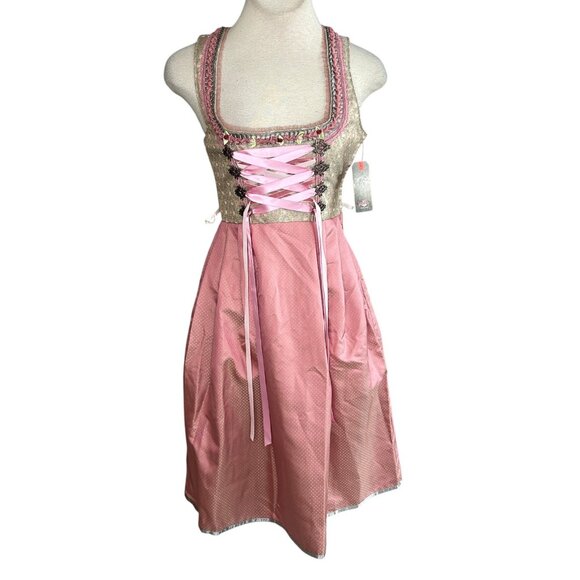 Stockerpoint Alison Pink Corset Tyrol Dirndl Oktorfest NWT Size 34 - Picture 2 of 13